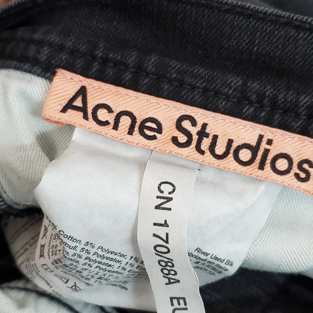 Acne Studios Men Jeans 32/30 Black Denim 24